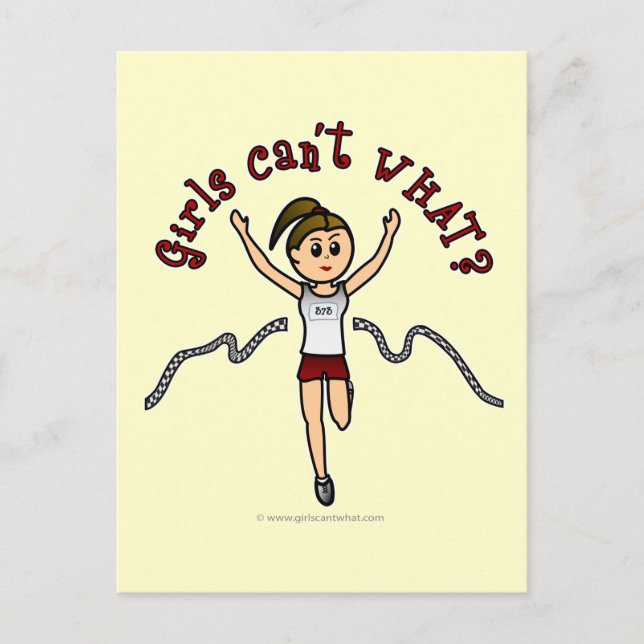 Light Runner in Red Uniform Postkarte (Vorderseite)