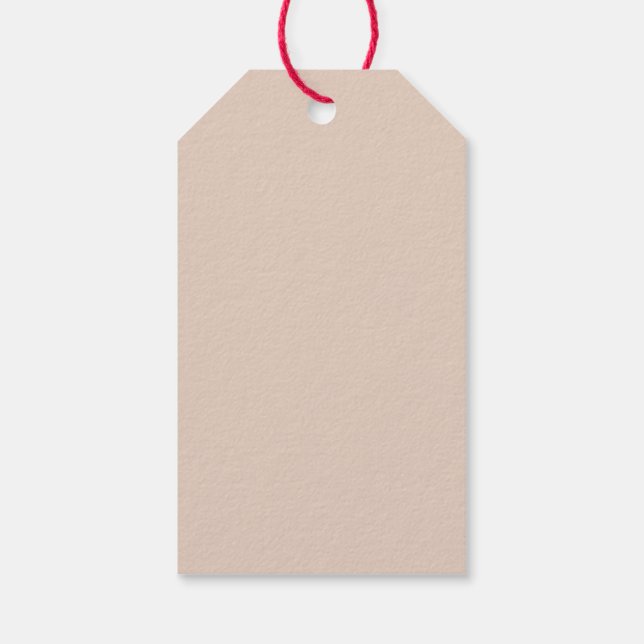 Light Sandy Beige Gift Tags Geschenkanhänger (Rückseite)