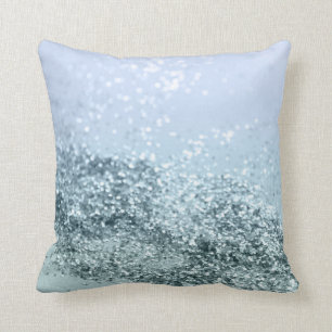 Light Sea Blue Glitzer #1 Kissen