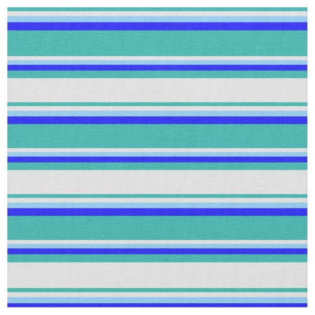 Light Sea Green, Lavendel, Light Sky Blue & Blue Stoff (Nahaufnahme)