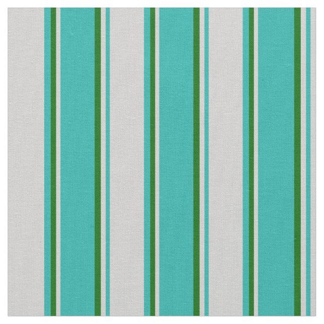 Light Sea Green, Light Gray und Dark Green Lines Stoff (Nahaufnahme)