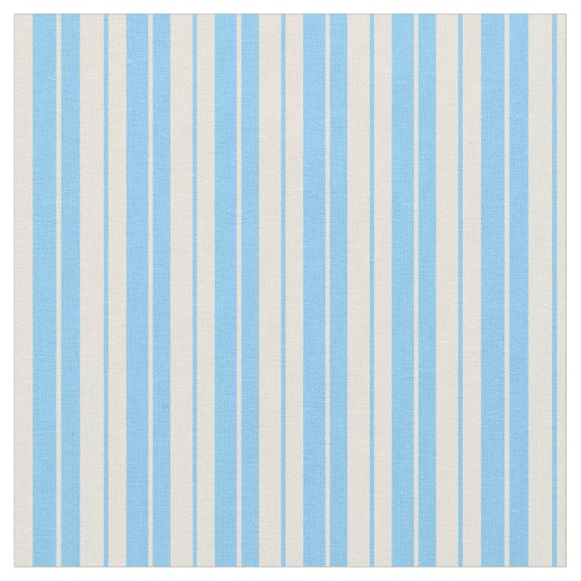 Light Sky Blau und Beige Farbmuster Stoff (Nahaufnahme)