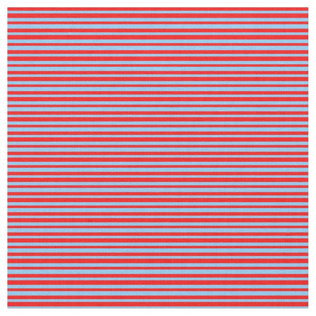 Light Sky Blau und Rot Farbmuster Stoff (Nahaufnahme)