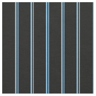 Light Sky Blue & Black Lines Muster Stoff
