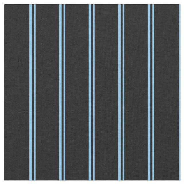 Light Sky Blue & Black Lines Muster Stoff (Nahaufnahme)