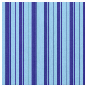 Light Sky Blue & Blue Lined Muster Stoff