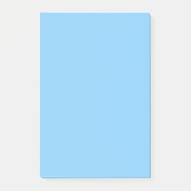 Light Sky Blue Bold Color Complementierung Post-it Klebezettel (Vorderseite)