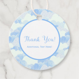 Light Sky Blue Clouds Gastgeschenk Vielen Dank Geschenkanhänger
