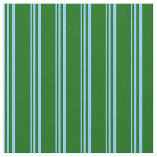 Light Sky Blue & Dark Green Lines/Stripes Muster Stoff