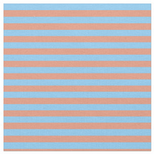 Light Sky Blue & Dark Lmon Streifen Stoff