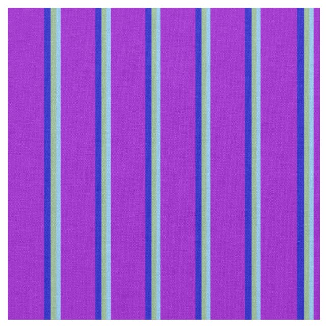 Light Sky Blue, Dark Sea Green, Blue & Dark Violet Stoff (Nahaufnahme)