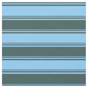 Light Sky Blue & Dark Slate Gray Colored Lines Stoff
