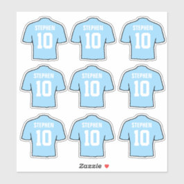 Light Sky Blue Football Shirts Aufkleber
