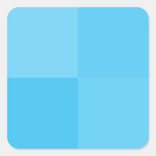 Light Sky Blue Geometric Squares Party Quadratischer Aufkleber