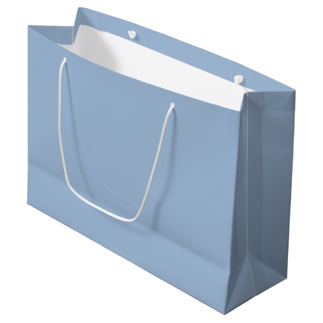 Light Sky Blue Große Geschenktasche Große Geschenktüte (Vorderseite Schrägansicht)