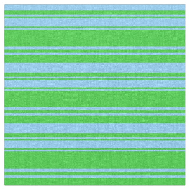 Light Sky Blue & Lime Green Stripes Muster Stoff (Nahaufnahme)