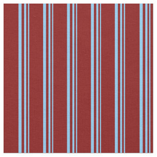 Light Sky Blue & Maroon Farblinien Stoff
