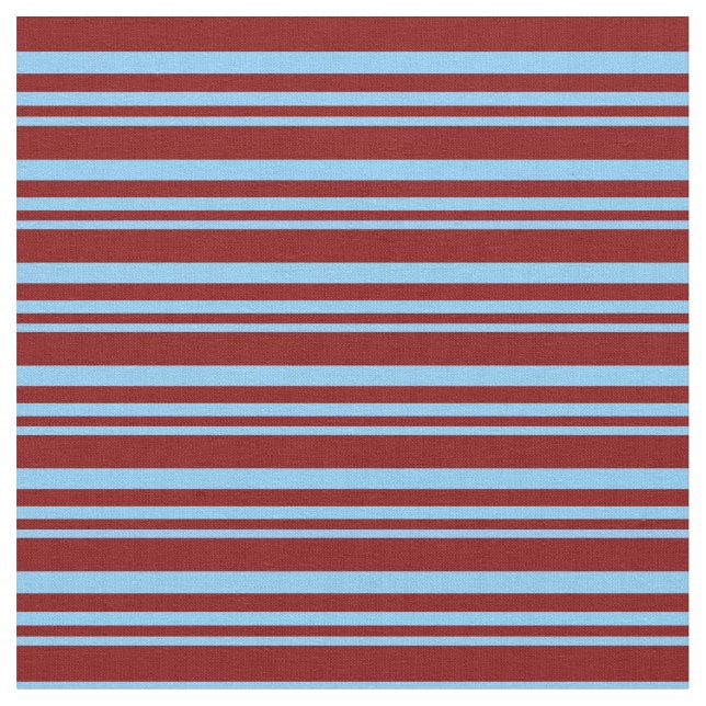 Light Sky Blue & Maroon Stripes/Lines Muster Stoff (Nahaufnahme)
