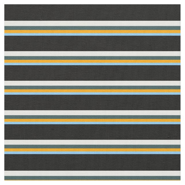 Light Sky Blue, Orange, Slate Grau, White & Black Stoff (Nahaufnahme)
