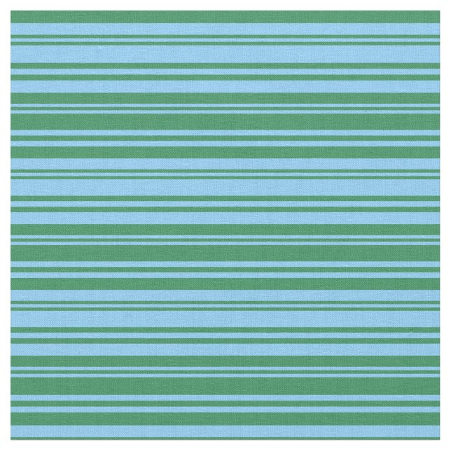 Light Sky Blue & Sea Green Lines/Stripes Muster Stoff (Nahaufnahme)