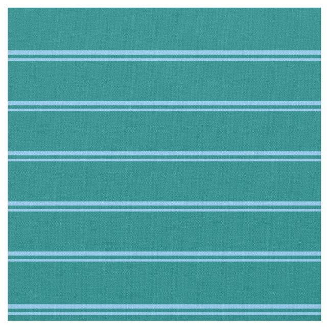 Light Sky Blue und Aquamarin Strip Muster Stoff (Nahaufnahme)