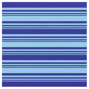 Light Sky Blue und Dark Blue farbige Streifen Stoff