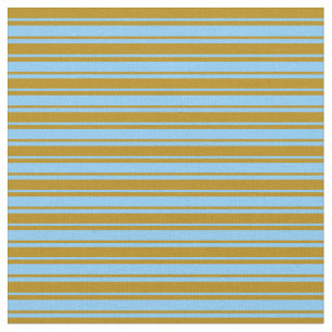 Light Sky Blue und Dark Goldenrod Farbmuster Stoff