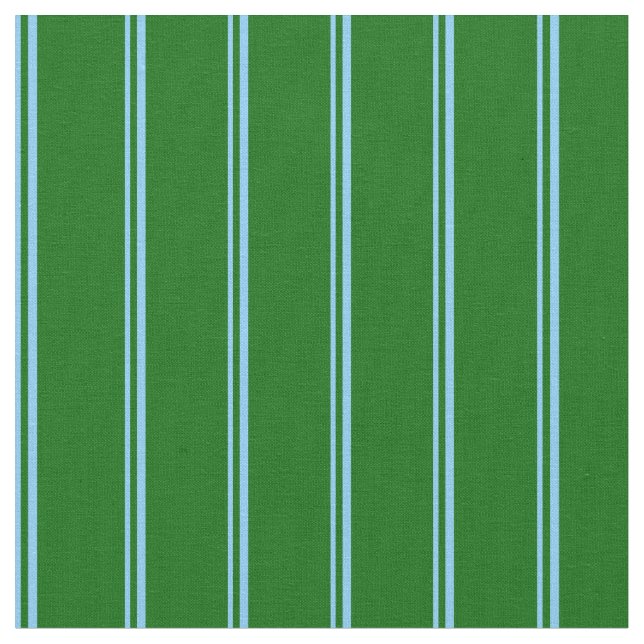 Light Sky Blue und Dark Green Lines Muster Stoff (Nahaufnahme)