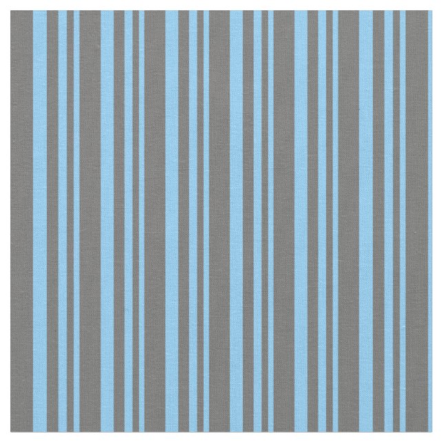 Light Sky Blue und Dim Gray Striping Muster Stoff (Nahaufnahme)