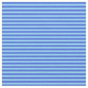 Light Sky Blue und Royal Blue Colored Stripes Stoff