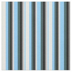 Light Sky Blue, White, Grau, Black & Slate Grau Stoff