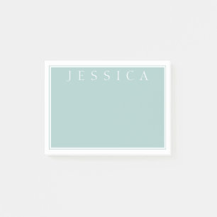 Light Slate Blue Gray   Ihr Name Post-it Klebezettel