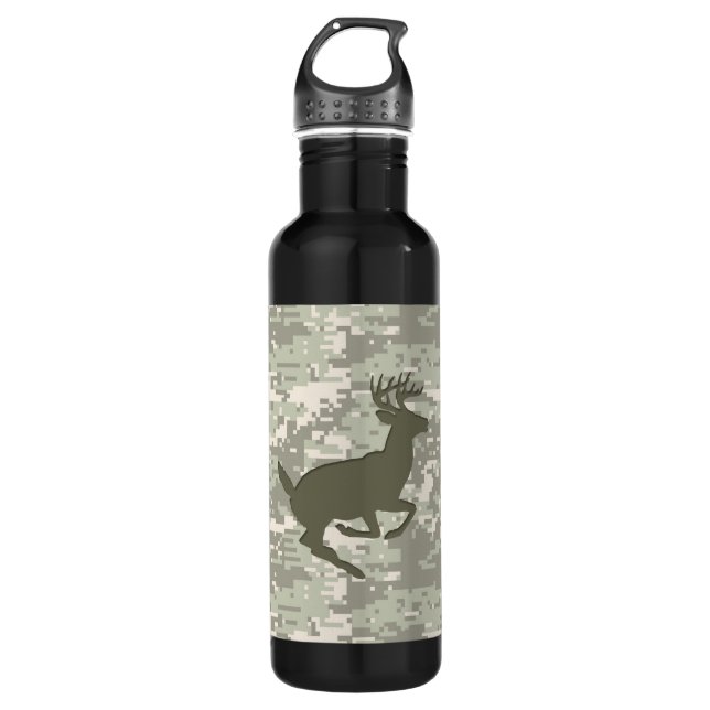 Light Storm Digital Camouflage Deer Camouflage Edelstahlflasche (Vorderseite)