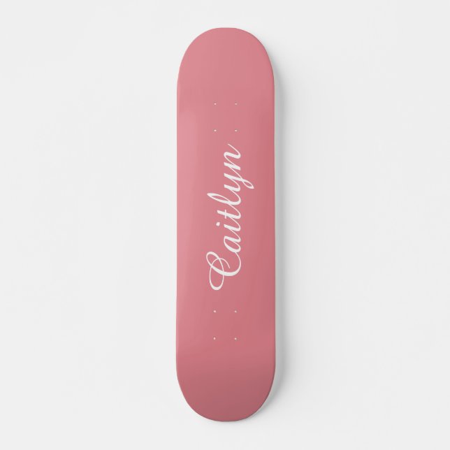 Light Strawberry Pink anpassbar Skateboard (Vorne)
