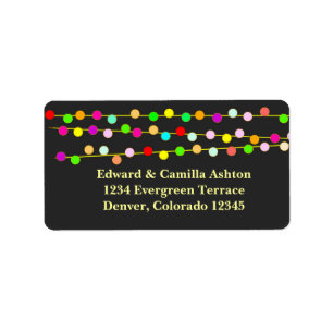 Light Strings Anpassbare Weihnachtsadressen Adressaufkleber
