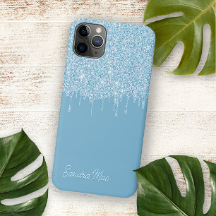 Light Summer Sky Blue Glitzer Art Pattern Case-Mate iPhone Hülle