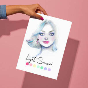 Light Summer Type Saisonfarbenanalyse Art Poster