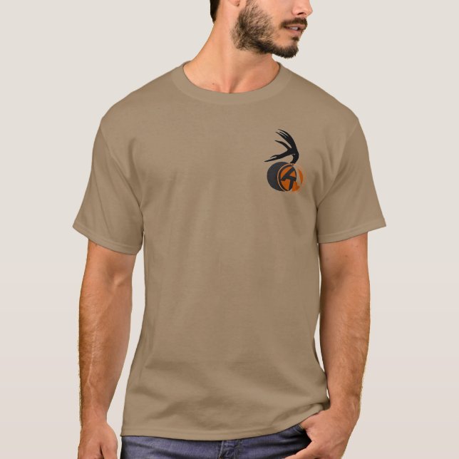 Light Tan "About Tine" Logo T - Shirt (Vorderseite)