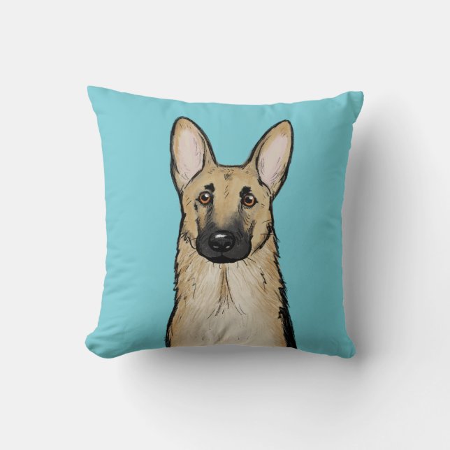Light Tan German Shepherd Dog Decorative Art Kissen (Vorderseite)