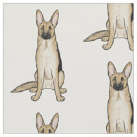 Light Tan German Shepherd Dogs Pattern | Pet Art