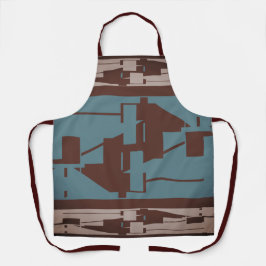 Light Taupe Brown Dark Aquamarines mediterranes Mu Schürze