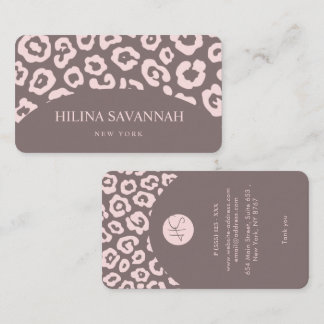 Light Taupe Cheetah Skin Business Card Visitenkarte