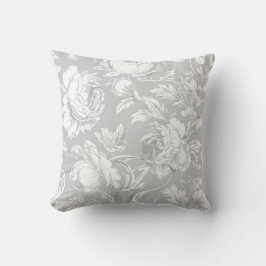 Light Taupe Floral Chinoiserie Kissen