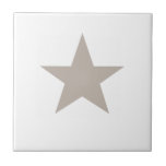 Light Taupe Star Fliese<br><div class="desc">Light Taupe Star Keramik Tile. Sterne sind immer in Mode!</div>