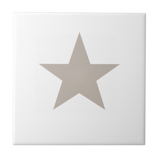 Light Taupe Star Fliese (Vorderseite)