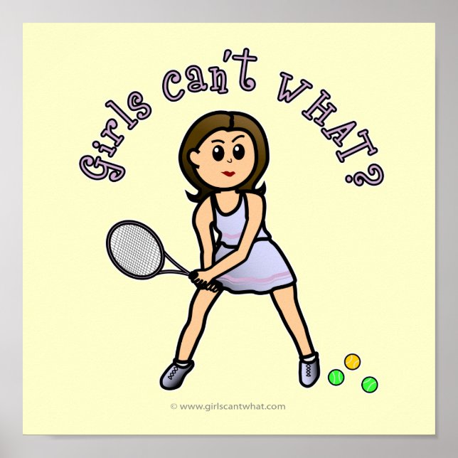 Light Tennis Player Girl Poster (Vorne)