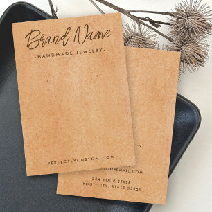 Light Terracotta Script Logo Ohrsichtkarte