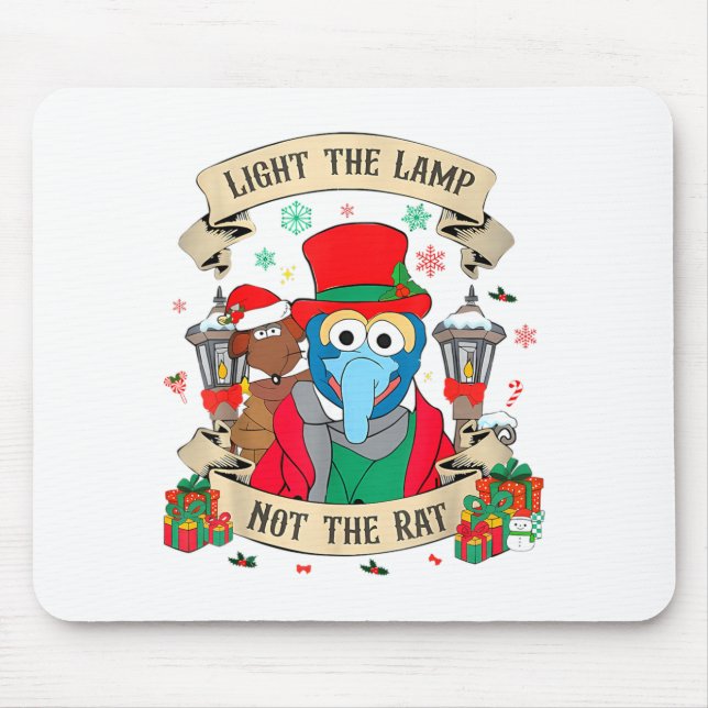 Light The Lamp Not The Rat Funny Christmas Matchin Mousepad (Vorne)