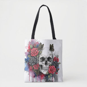 Light the Legacy – Gothic Skull & Rose-Tasche