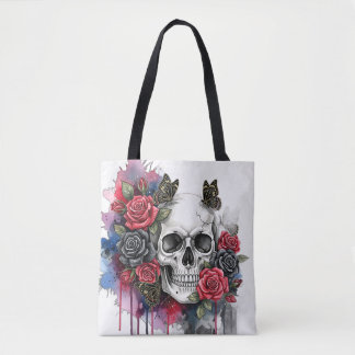 Light the Legacy – Gothic Skull & Rose-Tasche